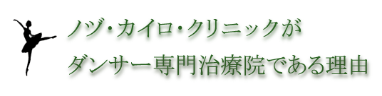 ダンサー専門の理由